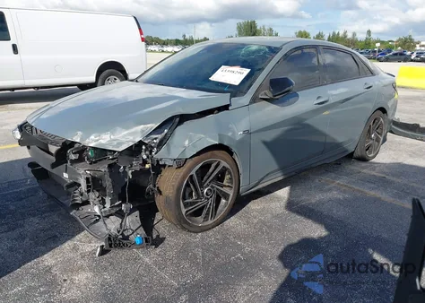 2022 Hyundai Elantra N Line из США, поврежденный, VIN KMHLR4AF5NU247023